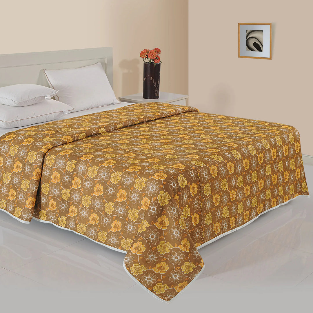 GOLDEN FLORAL PRINT DOHAR