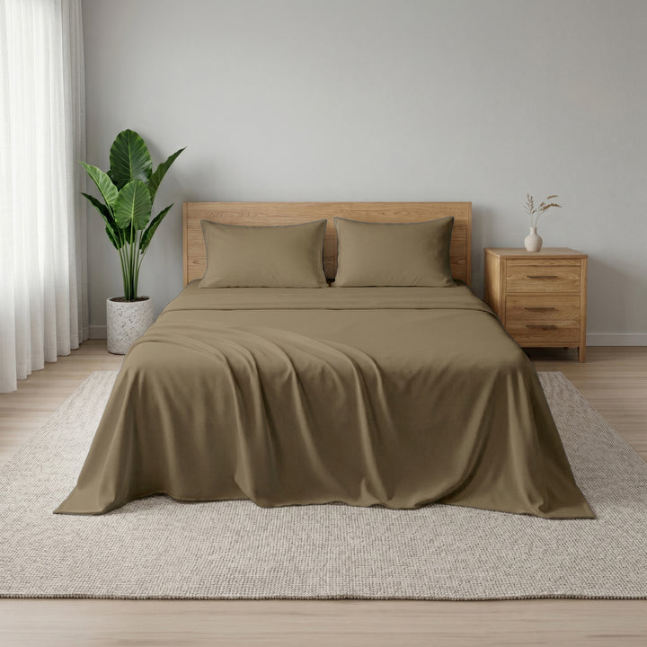 Earth & Elegance  - 450 TC Mercerised Egyptian Cotton Flat Bed Sheets