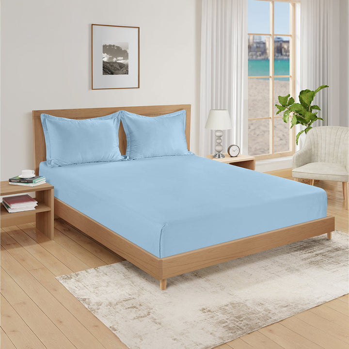 PLEASURE 210TC 1CM SATIN STRIPE / PLAIN BED SHEETS