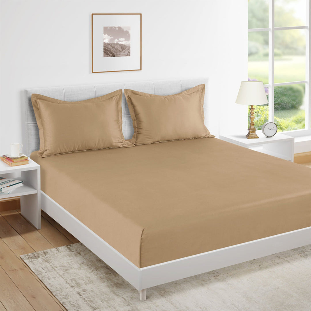 HIGH LIVING - 300TC 1CM SATIN STRIPE / PLAIN BED SHEETS