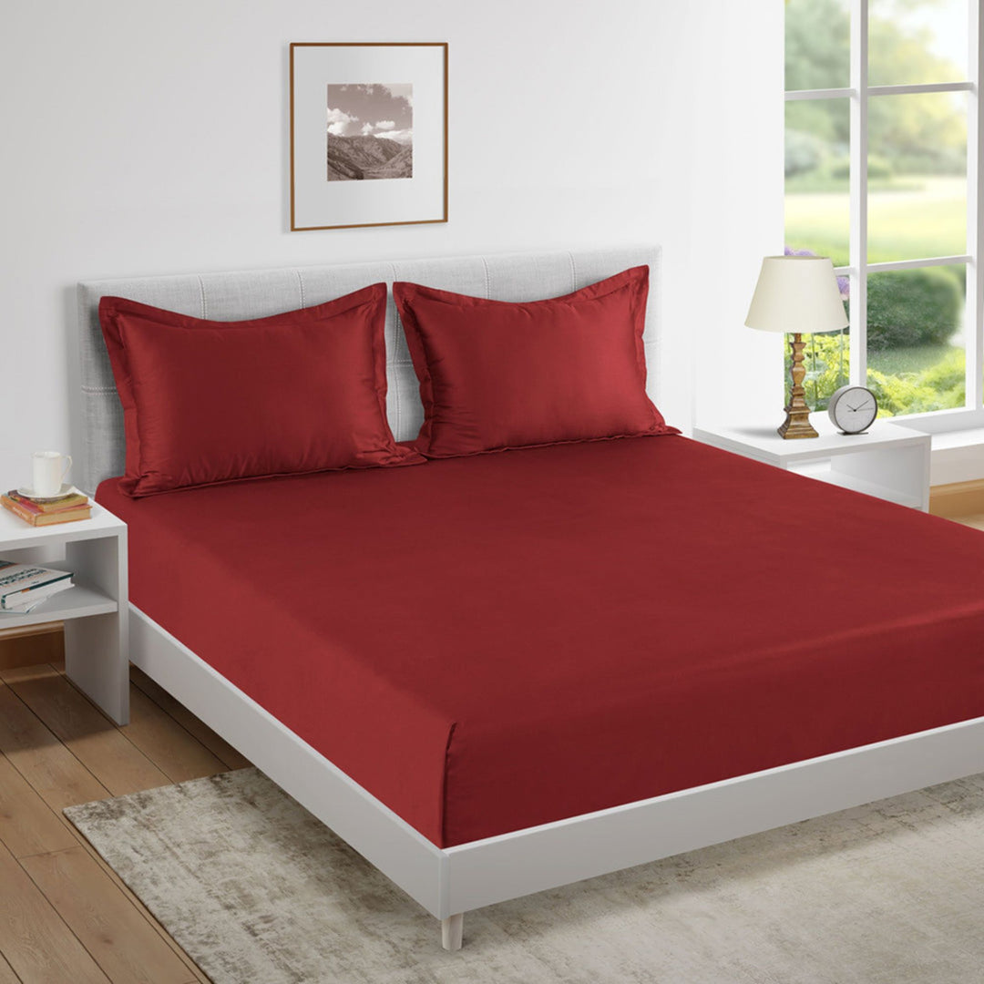HIGH LIVING - 300TC 1CM SATIN STRIPE / PLAIN BED SHEETS