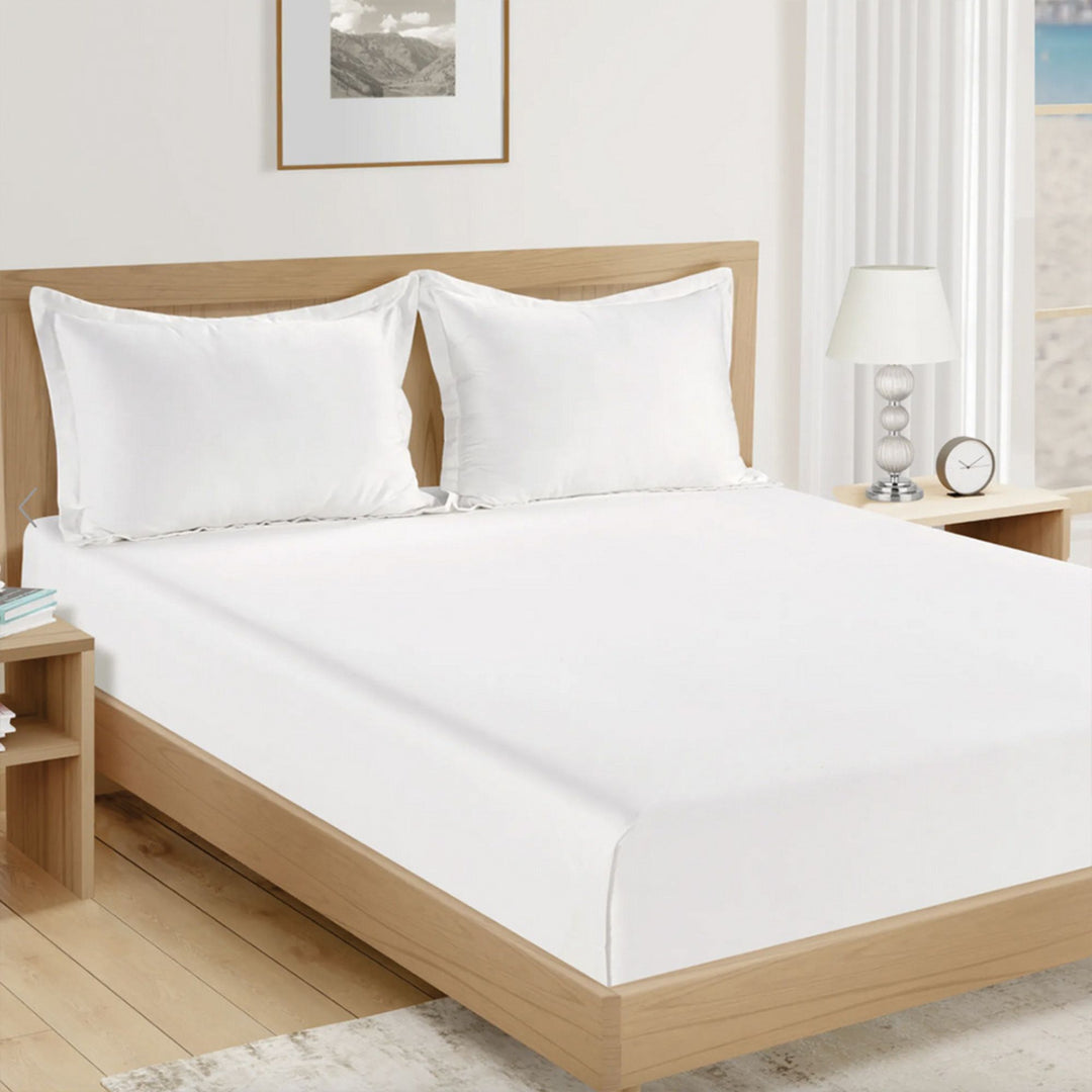 HIGH LIVING - 300TC 1CM SATIN STRIPE / PLAIN BED SHEETS