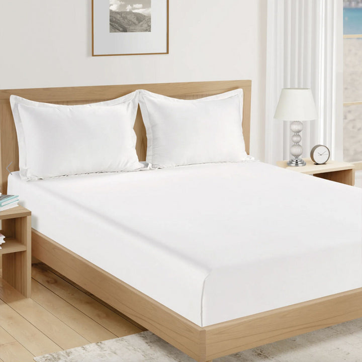 HIGH LIVING - 300TC 1CM SATIN STRIPE / PLAIN BED SHEETS