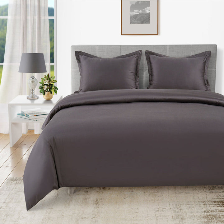 HIGH LIVING - 300TC 1CM SATIN STRIPE / PLAIN DUVET COVERS
