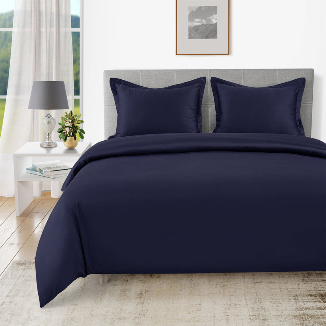 HIGH LIVING - 300TC 1CM SATIN STRIPE / PLAIN DUVET COVERS