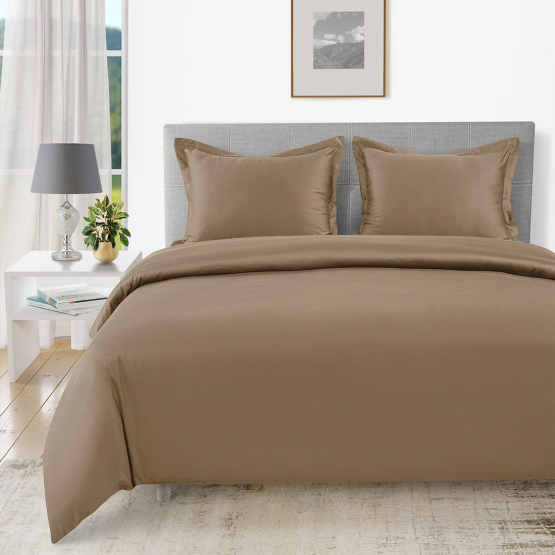 HIGH LIVING - 300TC 1CM SATIN STRIPE / PLAIN DUVET COVERS
