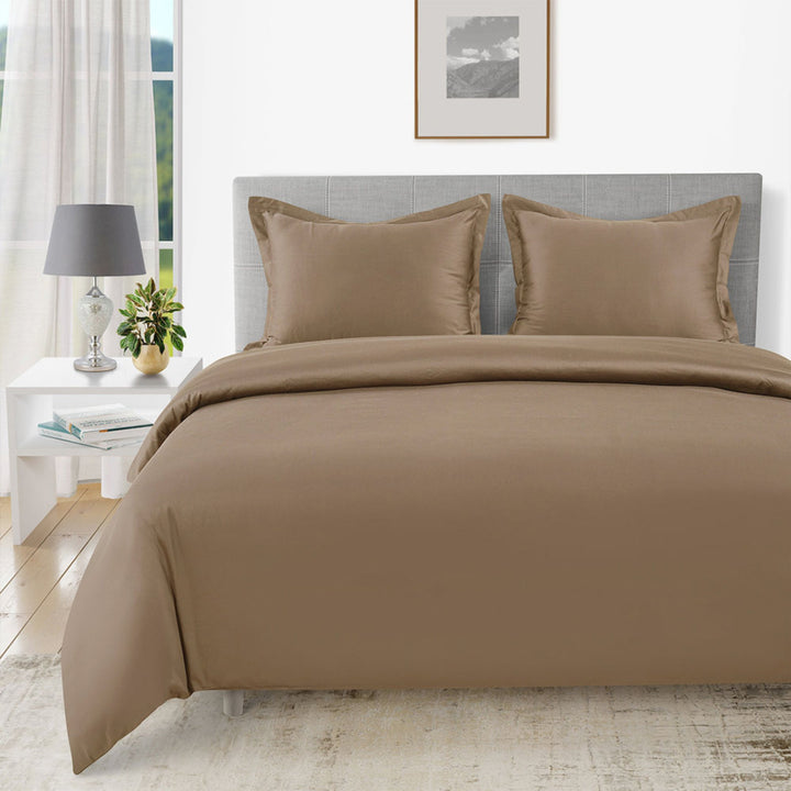 HIGH LIVING - 300TC 1CM SATIN STRIPE / PLAIN DUVET COVERS