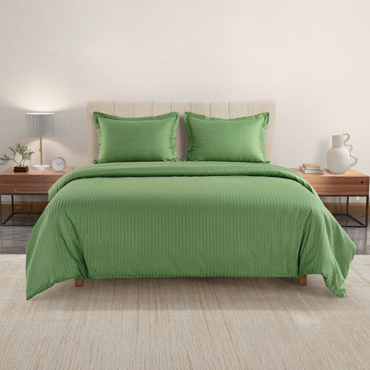 HIGH LIVING - 300TC 1CM SATIN STRIPE / PLAIN DUVET COVERS