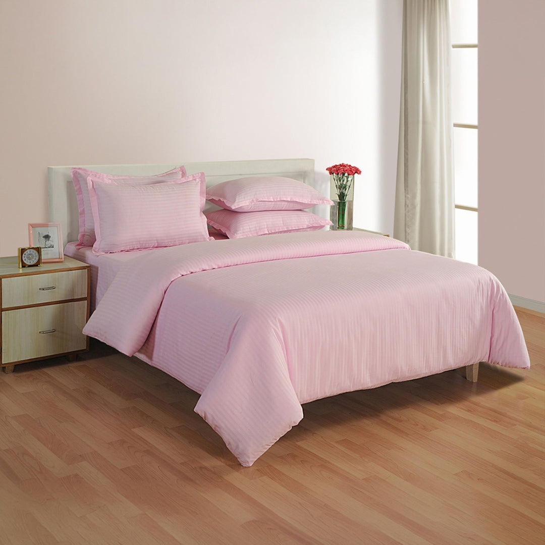 HIGH LIVING - 300TC 1CM SATIN STRIPE / PLAIN DUVET COVERS