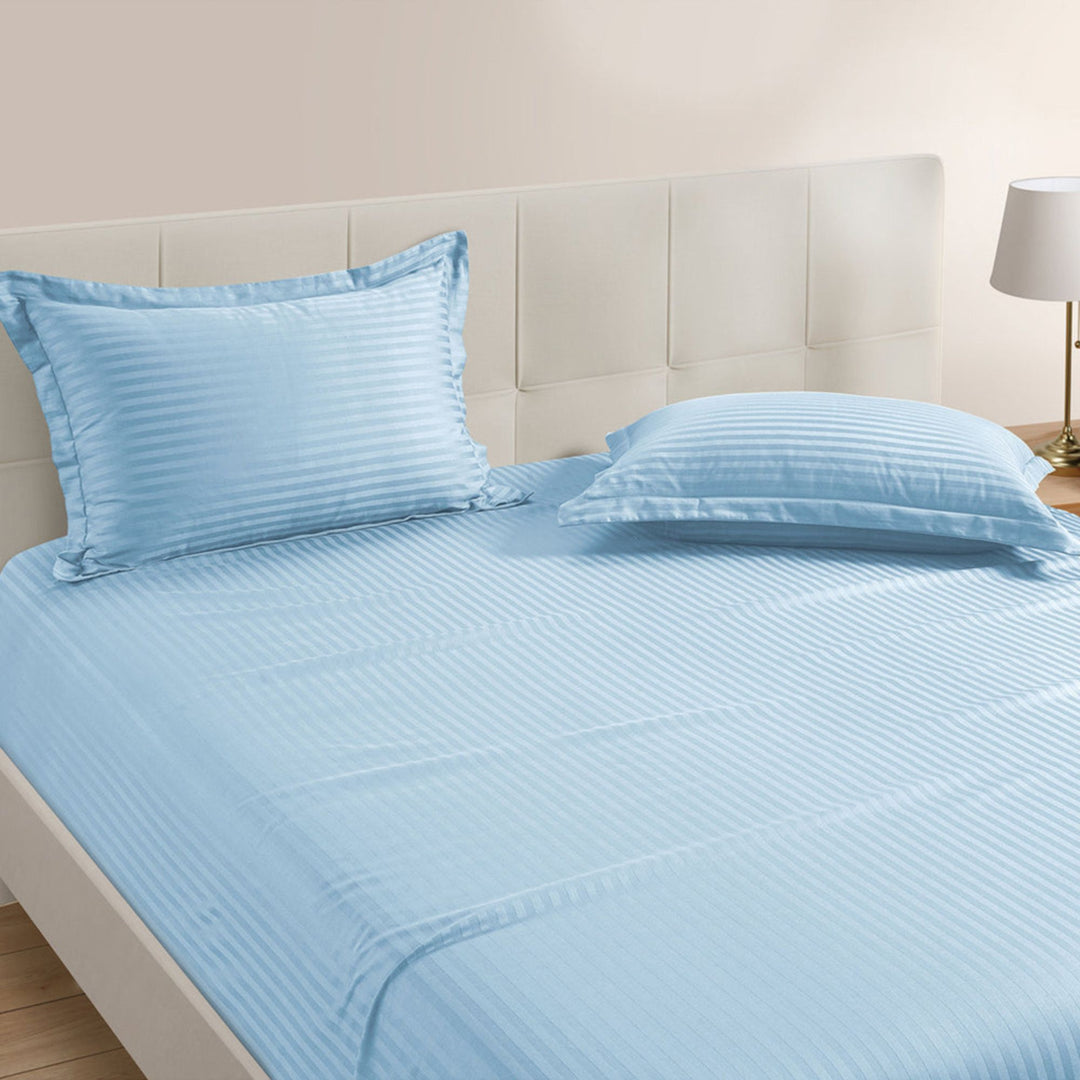 HIGH LIVING - 300TC 1CM SATIN STRIPE / PLAIN PILLOW COVERS