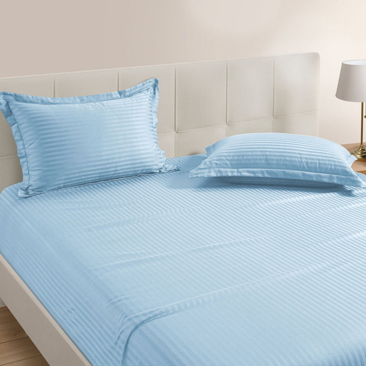HIGH LIVING - 300TC 1CM SATIN STRIPE / PLAIN PILLOW COVERS