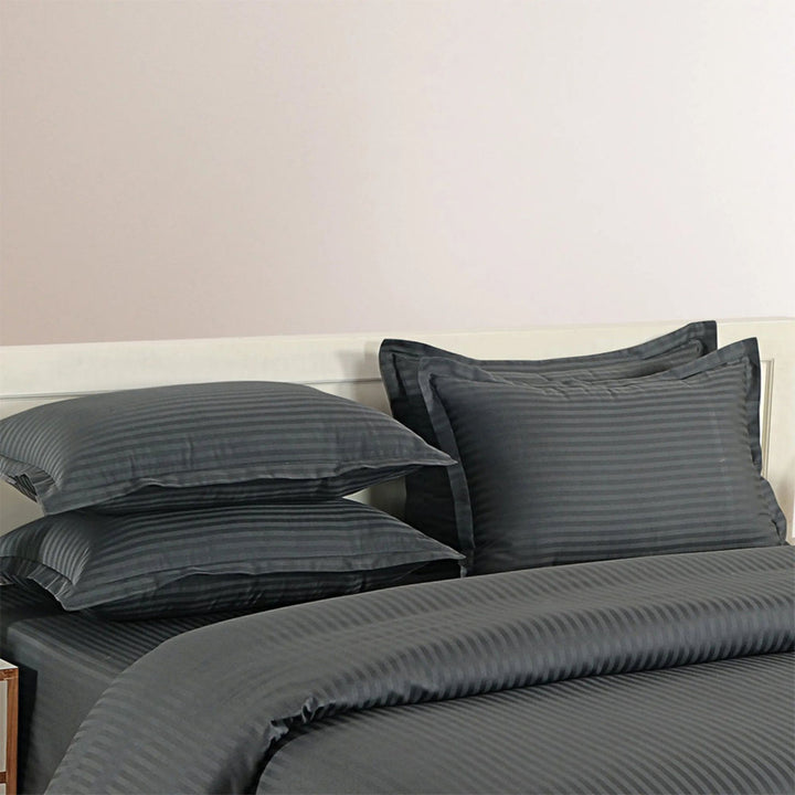 HIGH LIVING - 300TC 1CM SATIN STRIPE / PLAIN PILLOW COVERS