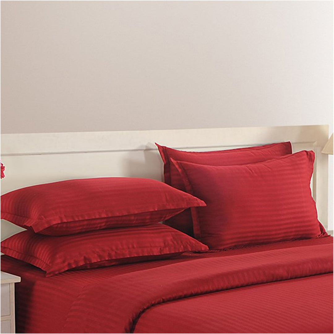 HIGH LIVING - 300TC 1CM SATIN STRIPE / PLAIN PILLOW COVERS