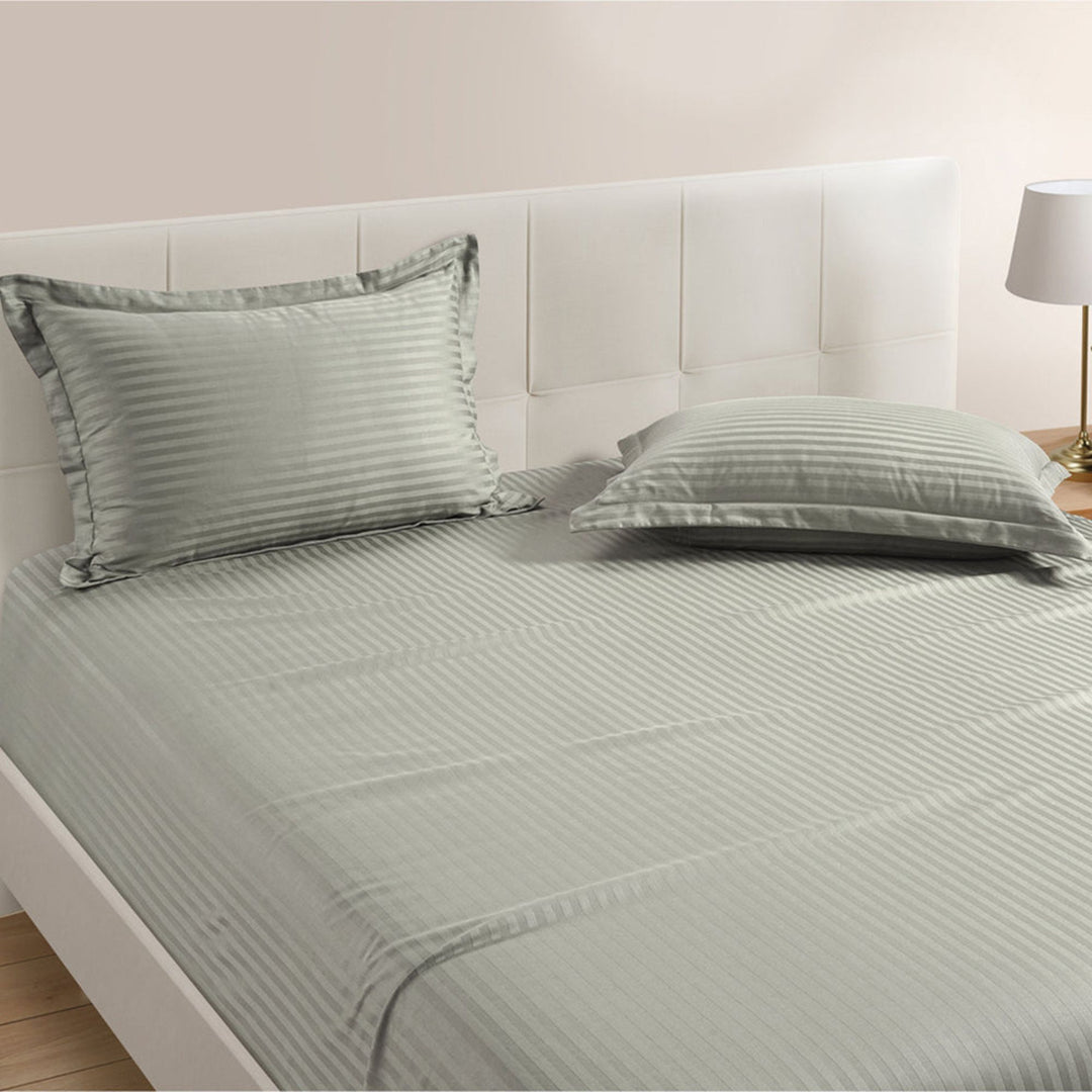 HIGH LIVING - 300TC 1CM SATIN STRIPE / PLAIN PILLOW COVERS
