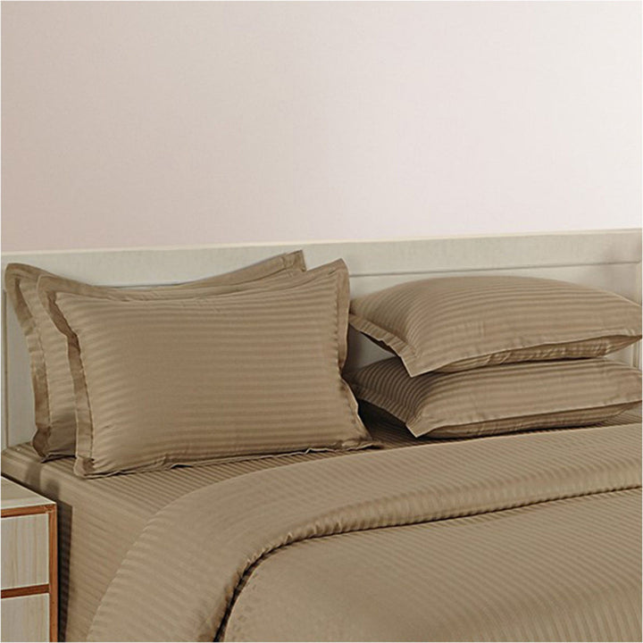 HIGH LIVING - 300TC 1CM SATIN STRIPE / PLAIN PILLOW COVERS
