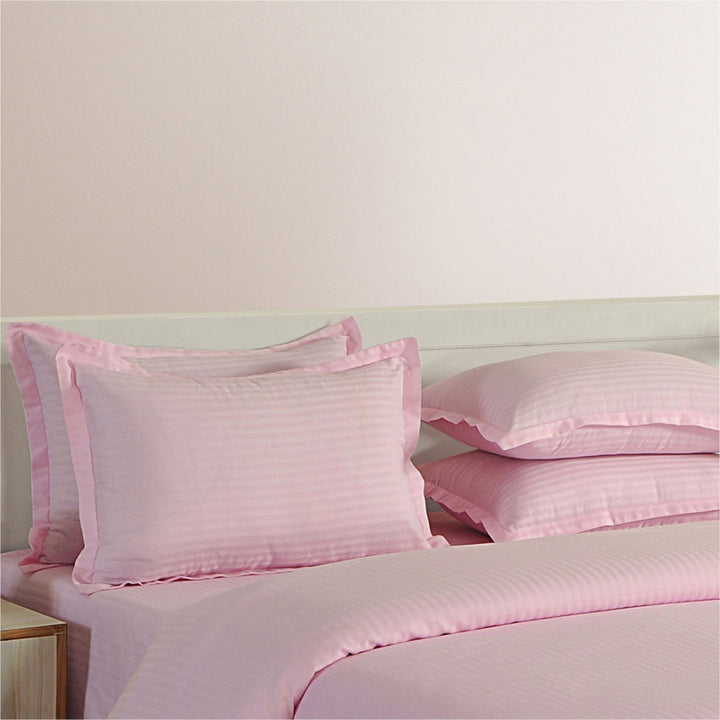HIGH LIVING - 300TC 1CM SATIN STRIPE / PLAIN PILLOW COVERS