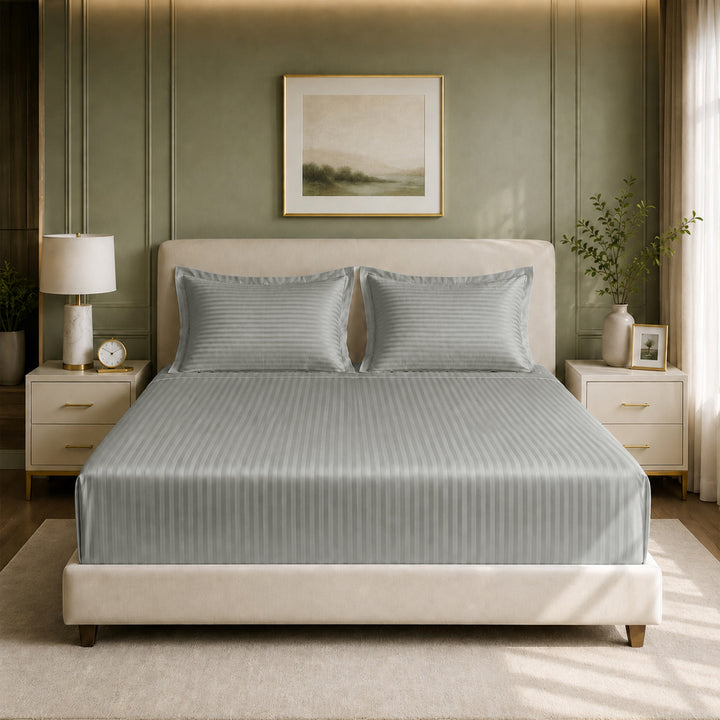 The Essence  - 350 TC Satin Stripe Bed Sheets