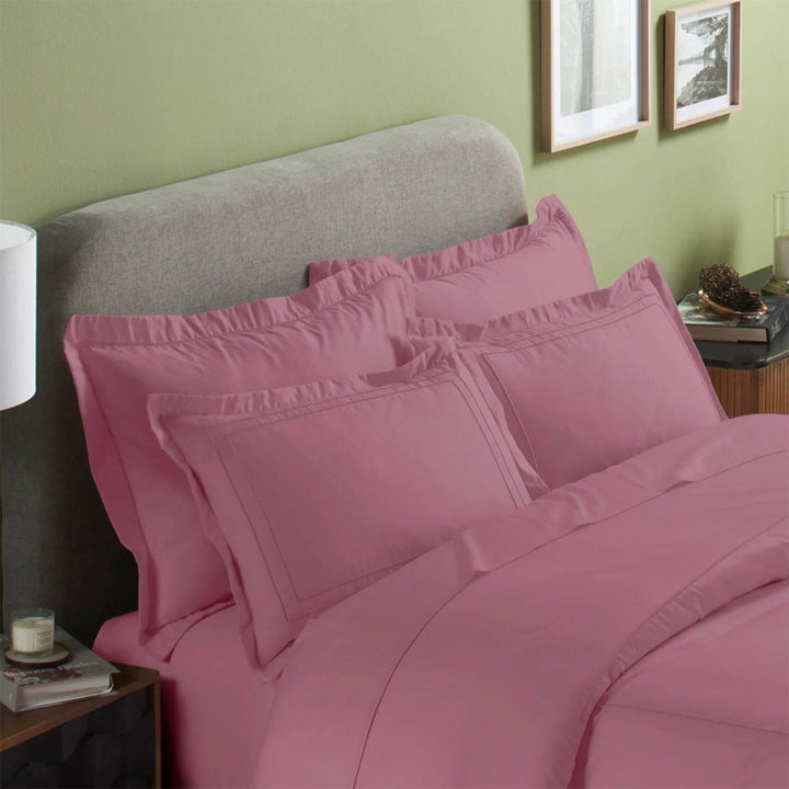 INDULGE - PILLOW COVERS WITH DOUBLE LINE EMBROIDERY