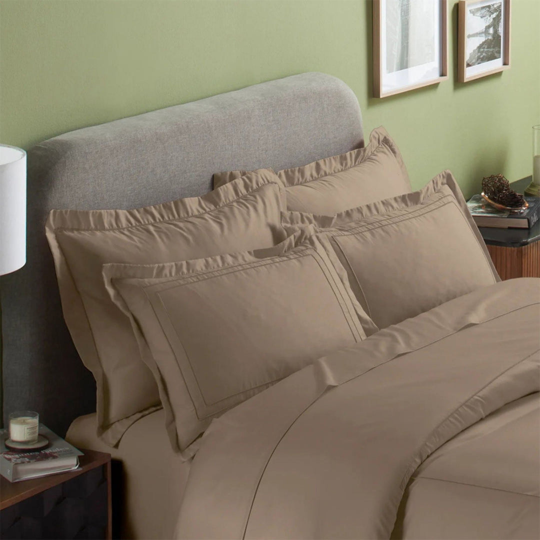 INDULGE - PILLOW COVERS WITH DOUBLE LINE EMBROIDERY