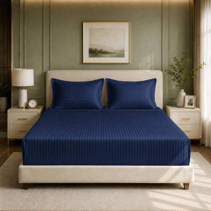 The Essence  - 350 TC Satin Stripe Bed Sheets