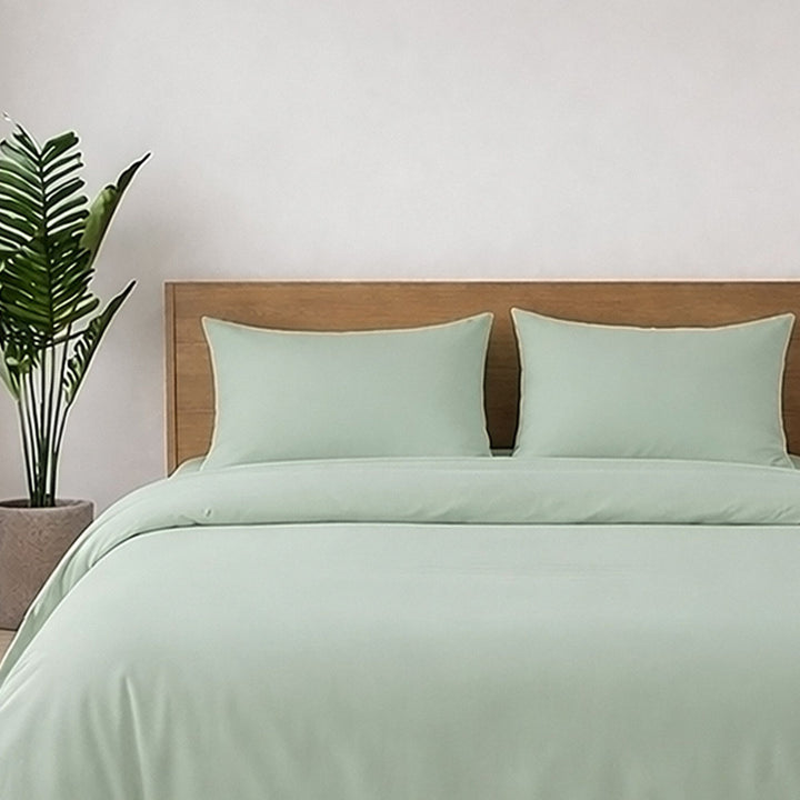 LAP OF LUXURY - 400TC 1CM SATIN STRIPE / PLAIN PILLOW COVERS