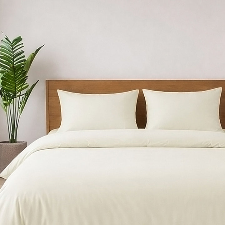 LAP OF LUXURY - 400TC 1CM SATIN STRIPE / PLAIN PILLOW COVERS