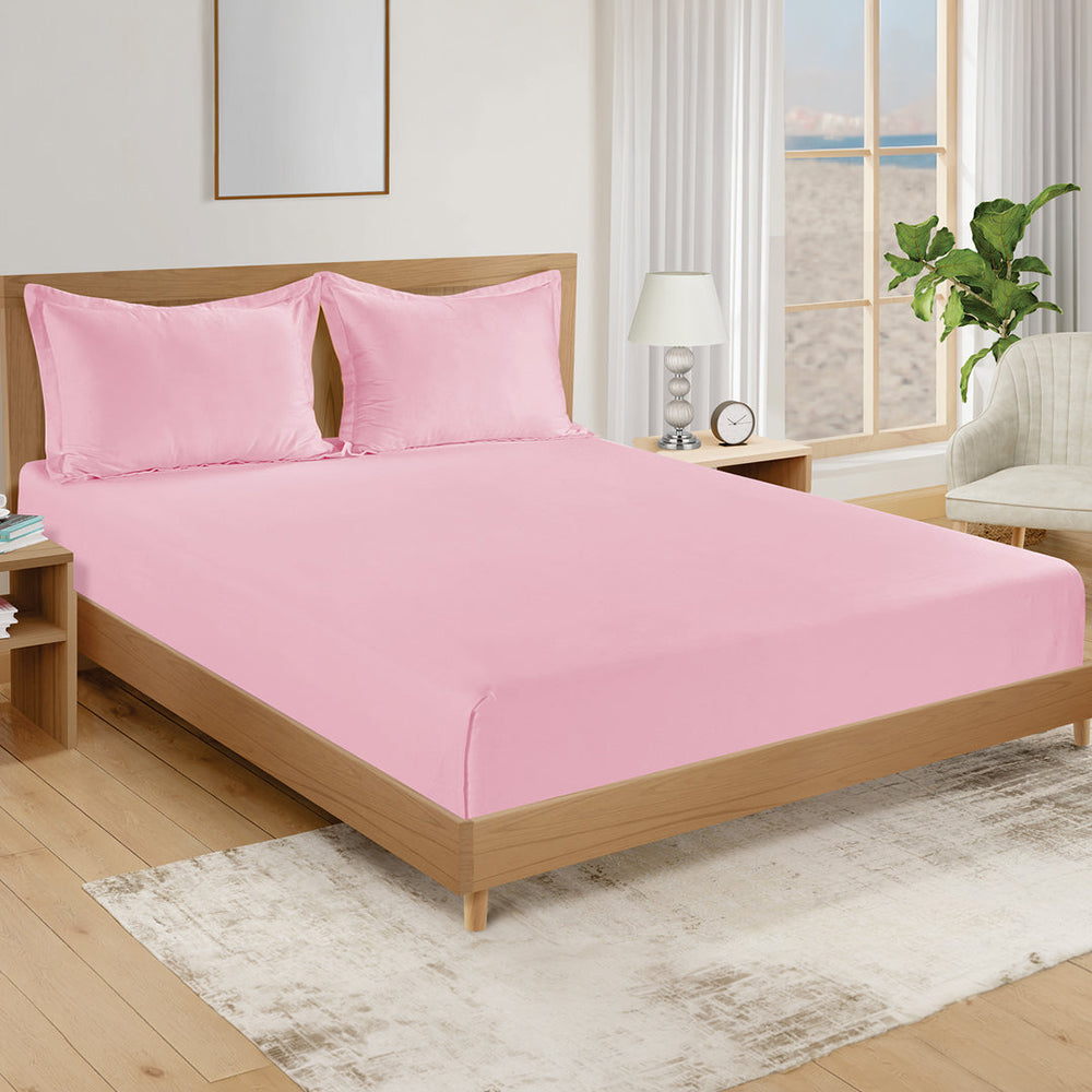 PLEASURE 210TC 1CM SATIN STRIPE / PLAIN BED SHEETS