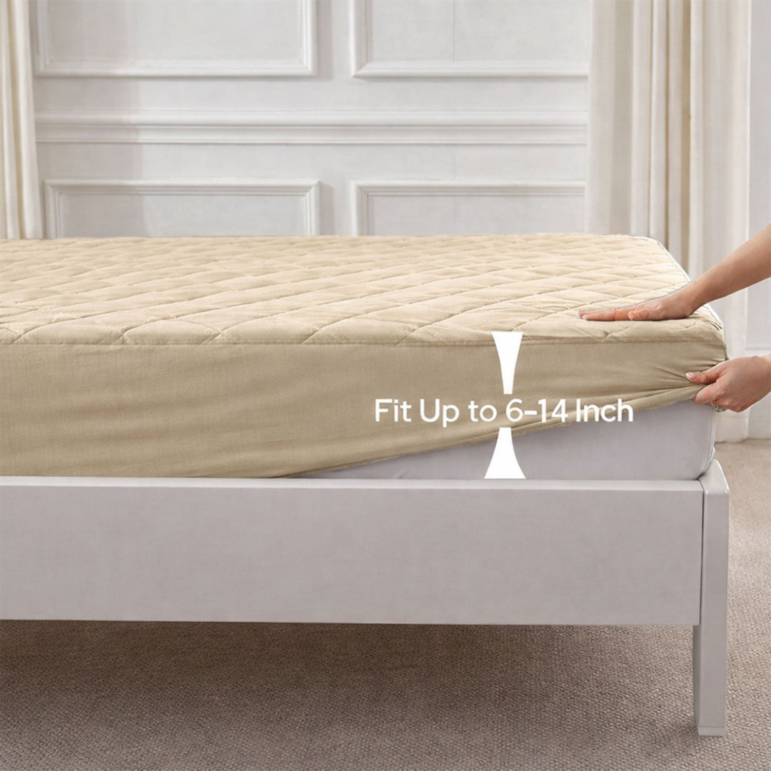 LOFTY QUILTED  WITH SKIRTING MATTRESS PROTECTOR