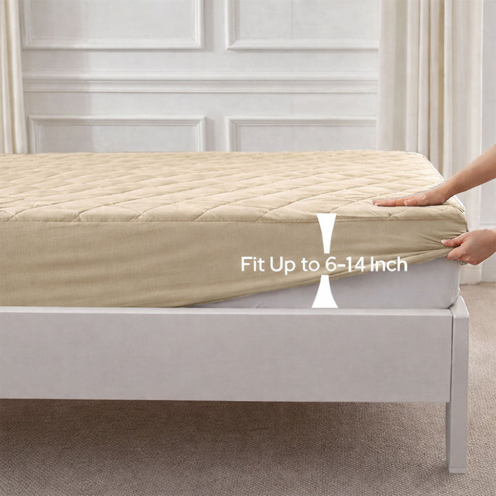 LOFTY QUILTED  WITH SKIRTING MATTRESS PROTECTOR