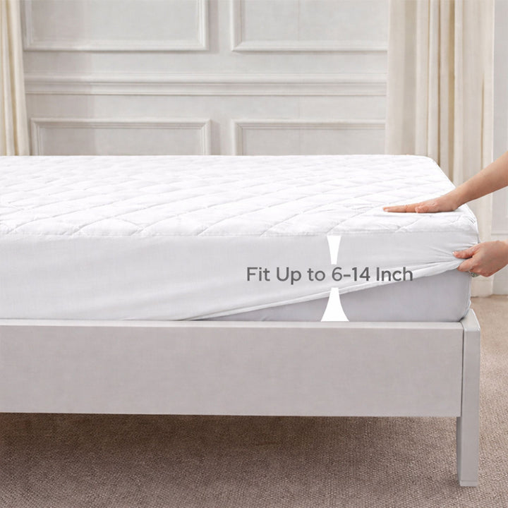 LOFTY QUILTED  WITH SKIRTING MATTRESS PROTECTOR