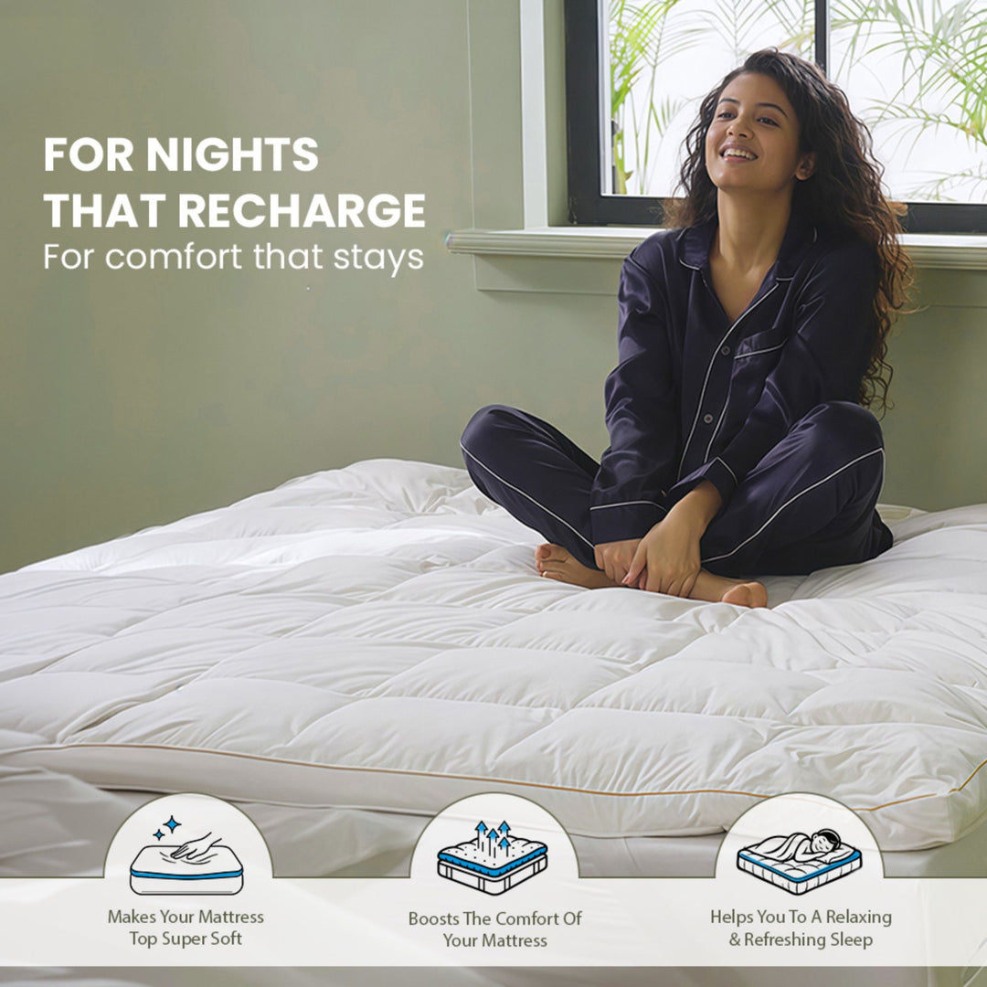 LUXURY FIRM YET SOFT BALL FIBRE MATTRESS TOPPER