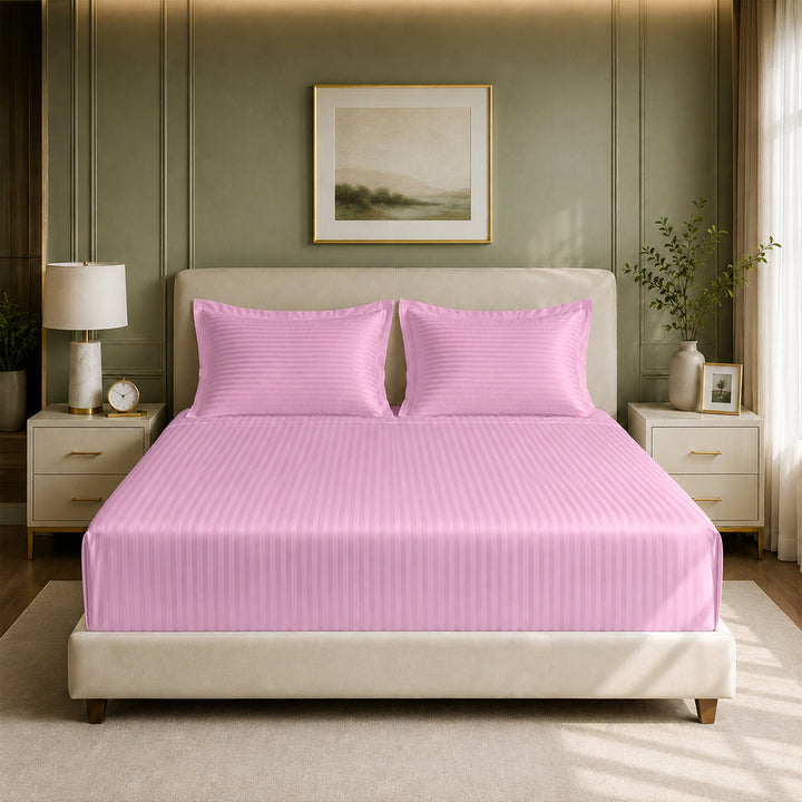 The Essence  - 350 TC Satin Stripe Bed Sheets