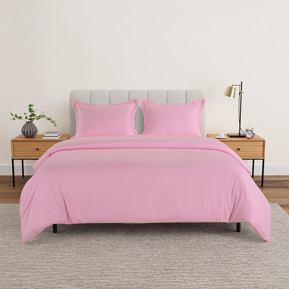 PLEASURE 210TC 1CM SATIN STRIPE / PLAIN DUVET COVERS