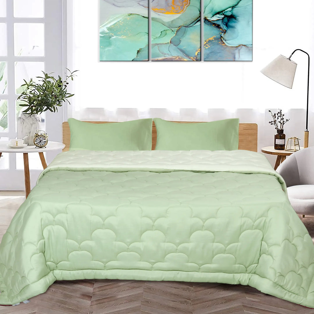 COOL FINISH PREMIUM 120 GSM - SOLID REVERSIBLE SUMMER TOUCH AC COMFORTER & LIGHT WEIGHT DUVET