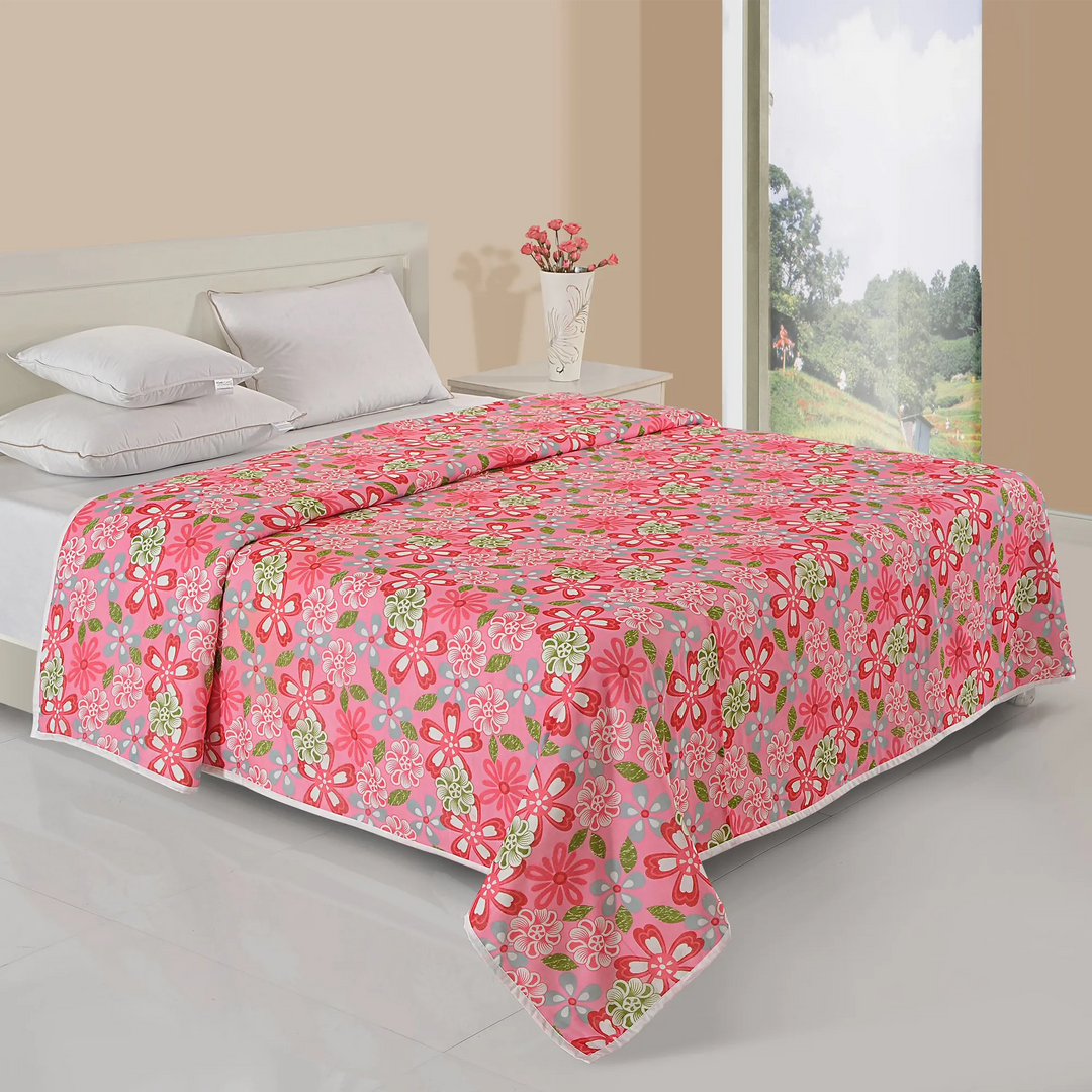 PEACH FLORAL DOHAR