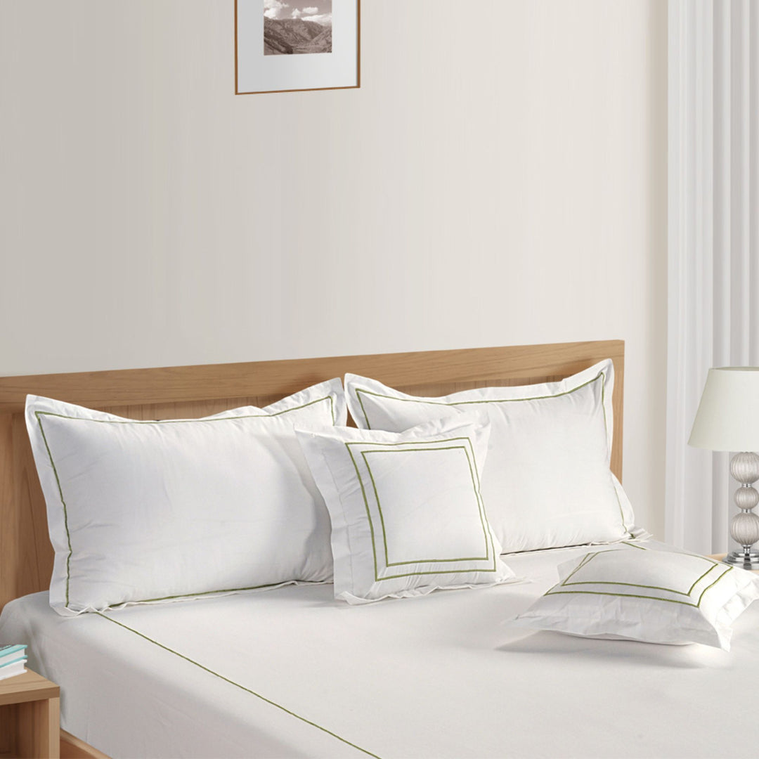 PILLOW COVERS WITH LINE EMBROIDERY