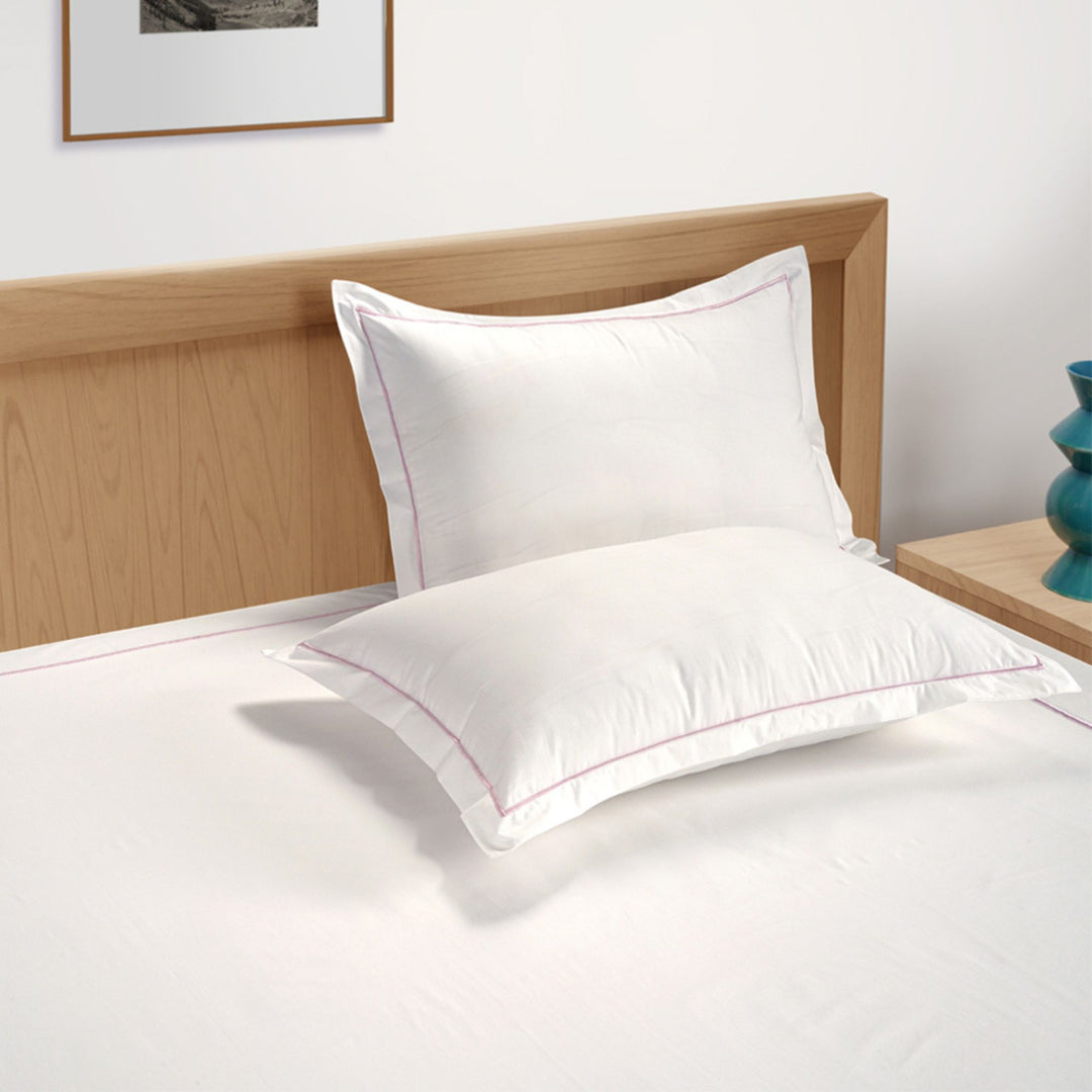 PILLOW COVERS WITH LINE EMBROIDERY