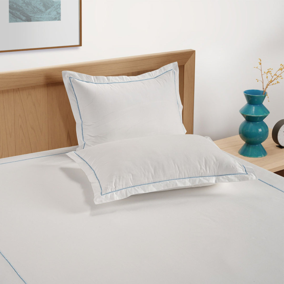 PILLOW COVERS WITH LINE EMBROIDERY