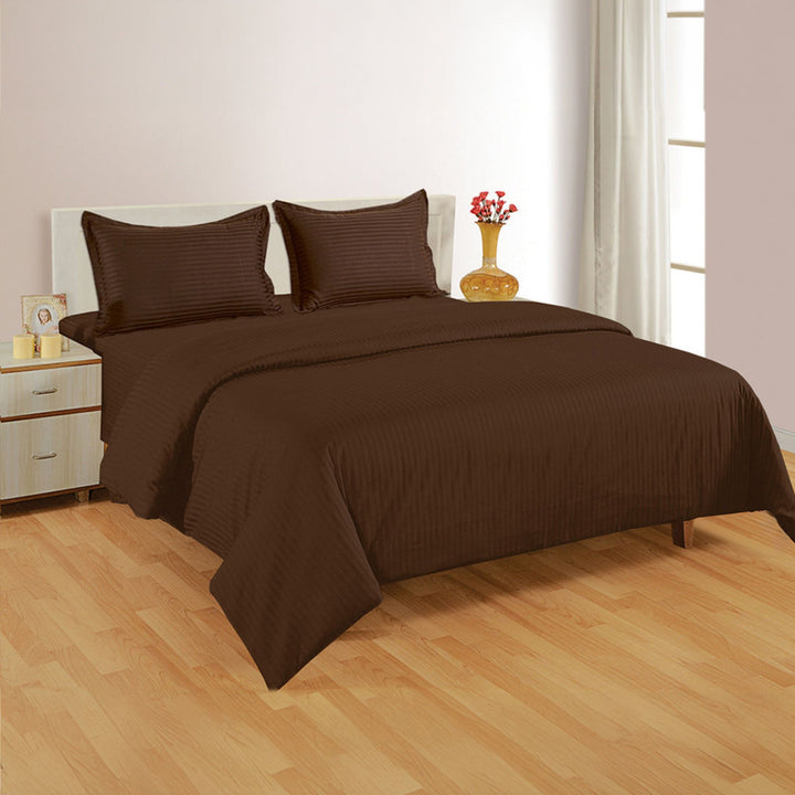 PLEASURE 210TC 1CM SATIN STRIPE DUVET COVERS