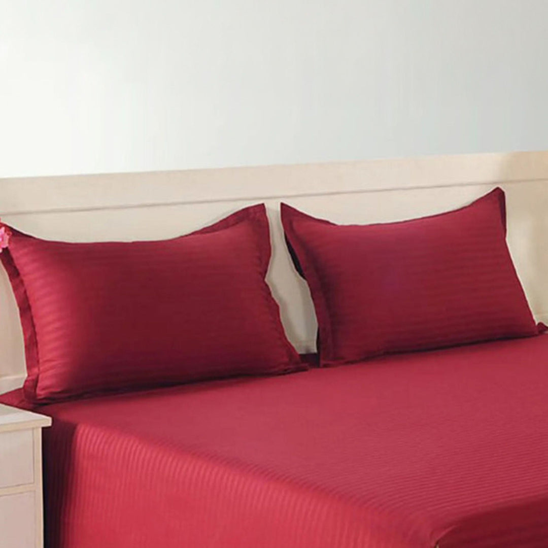 PLEASURE 210TC 1CM SATIN STRIPE PILLOW COVERS