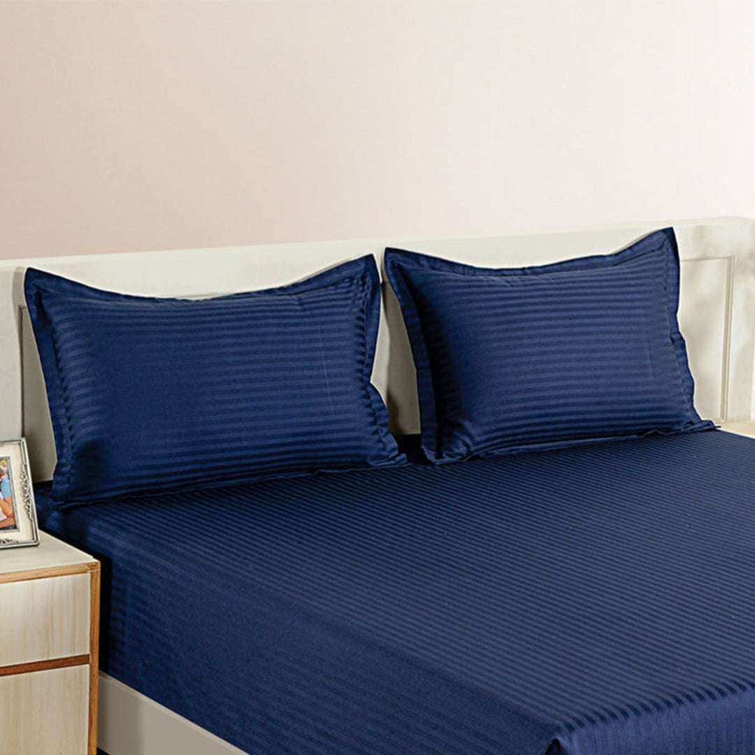 PLEASURE 210TC 1CM SATIN STRIPE PILLOW COVERS