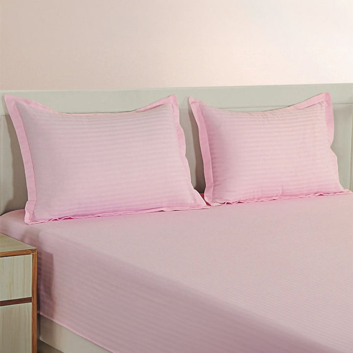 PLEASURE 210TC 1CM SATIN STRIPE PILLOW COVERS