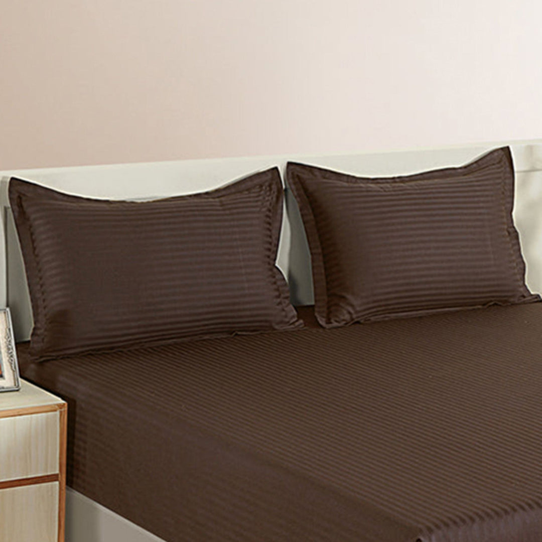 PLEASURE 210TC 1CM SATIN STRIPE PILLOW COVERS