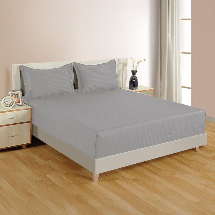 PLEASURE 210TC 1CM SATIN STRIPE BED SHEETS
