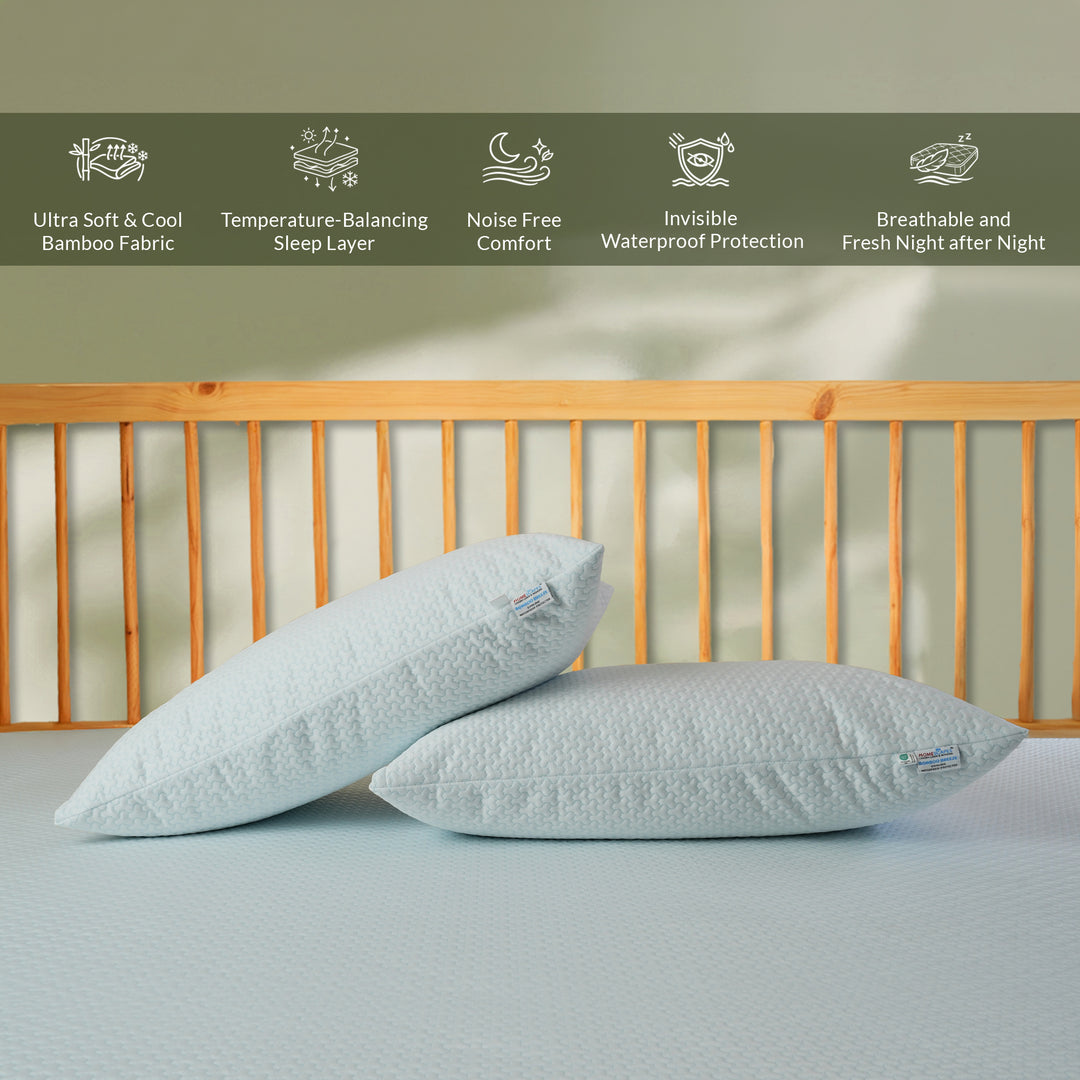 Bamboo Breeze Cooling Waterproof Pillow Protector