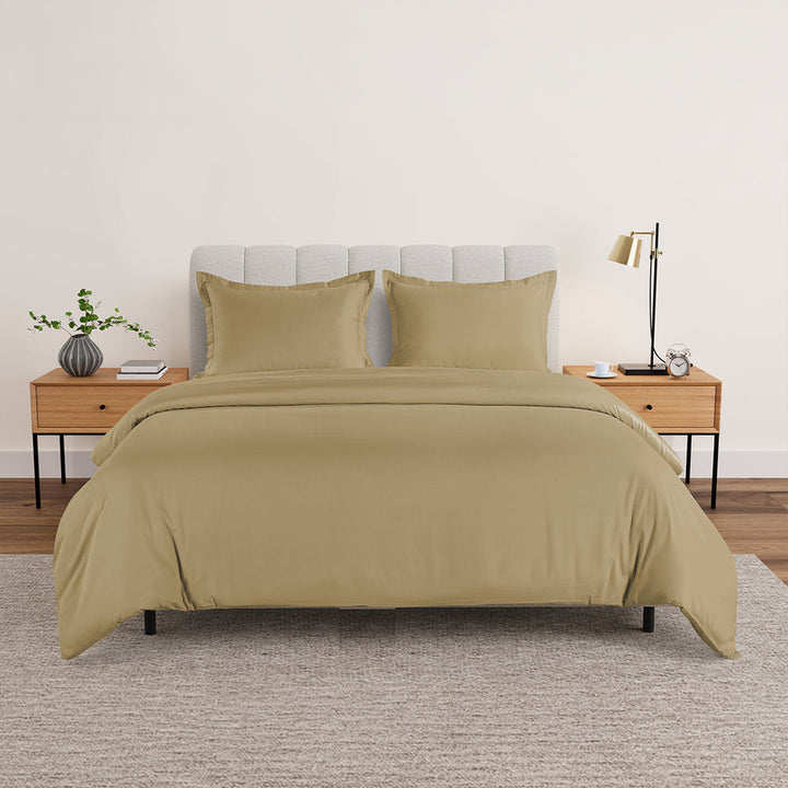 PLEASURE 210TC 1CM SATIN STRIPE / PLAIN DUVET COVERS