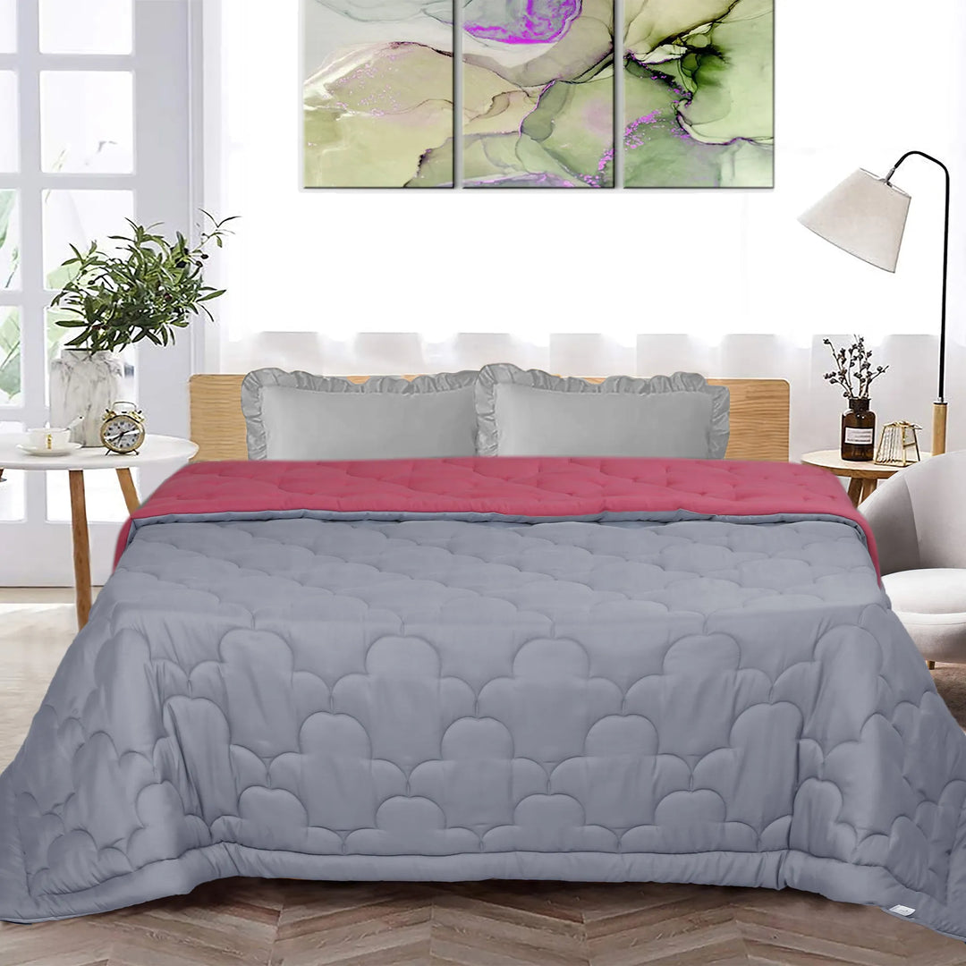 COOL FINISH PREMIUM 120 GSM - SOLID REVERSIBLE SUMMER TOUCH AC COMFORTER & LIGHT WEIGHT DUVET