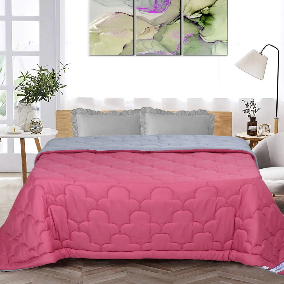 COOL FINISH PREMIUM 120 GSM - SOLID REVERSIBLE SUMMER TOUCH AC COMFORTER & LIGHT WEIGHT DUVET