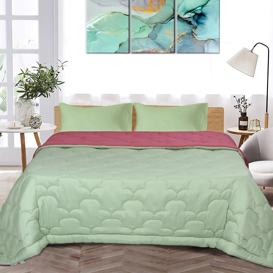 COOL FINISH PREMIUM 120 GSM - SOLID REVERSIBLE SUMMER TOUCH AC COMFORTER & LIGHT WEIGHT DUVET