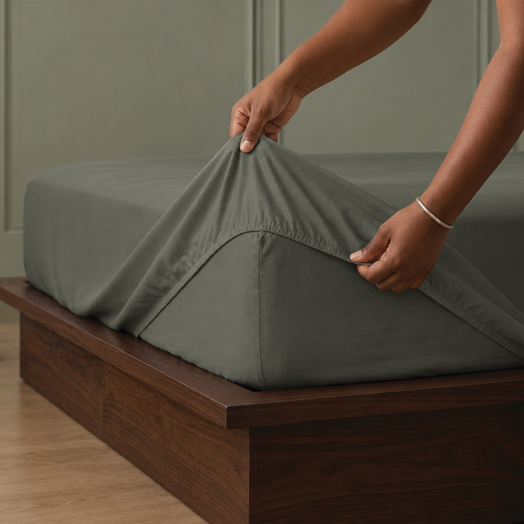 High Living - 300 TC Egyptian Cotton Fitted Bed Sheets